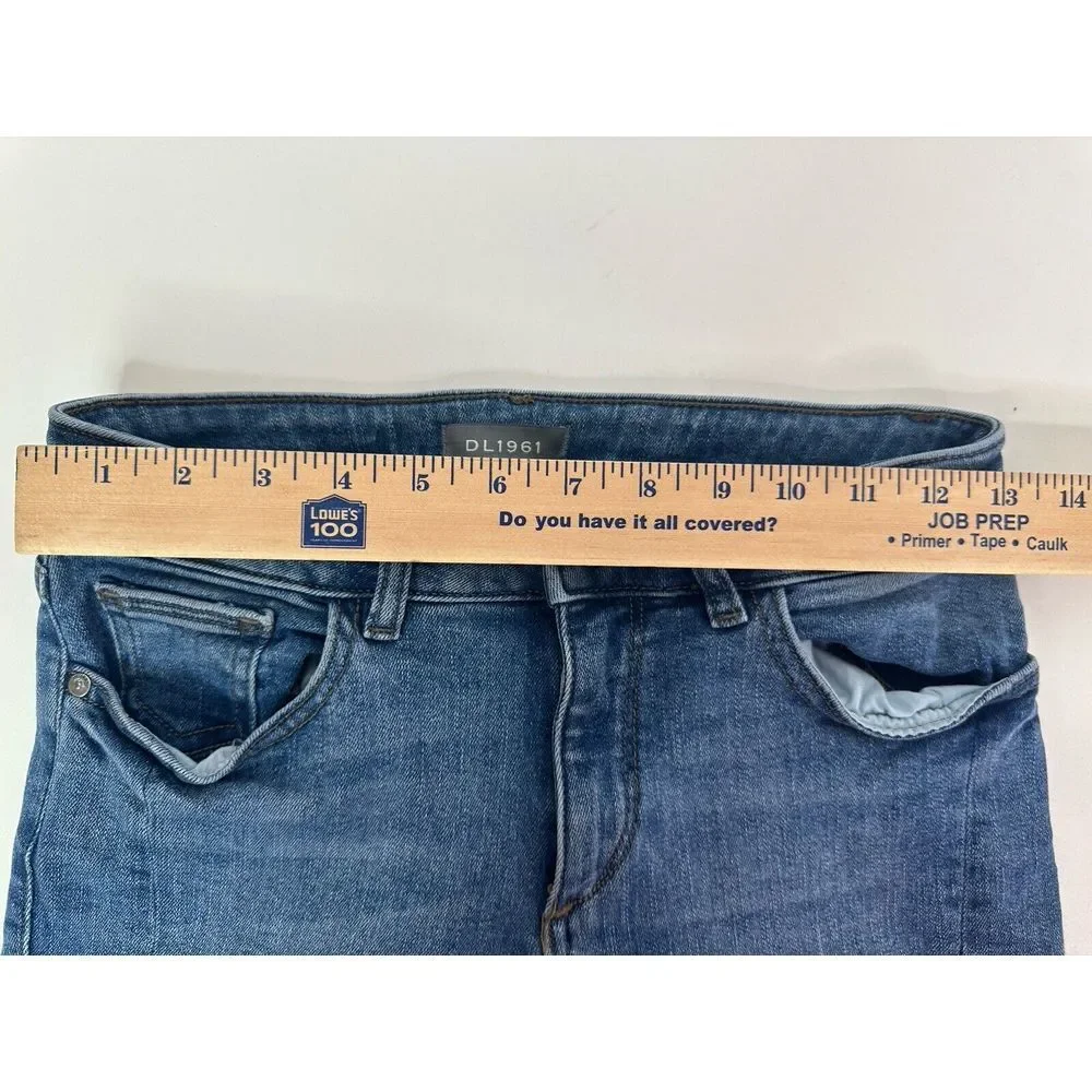 DL 1961 Jeans‎ Womens 24 / 0 Mid Rise Cropped Florence Skinny Denim Blue